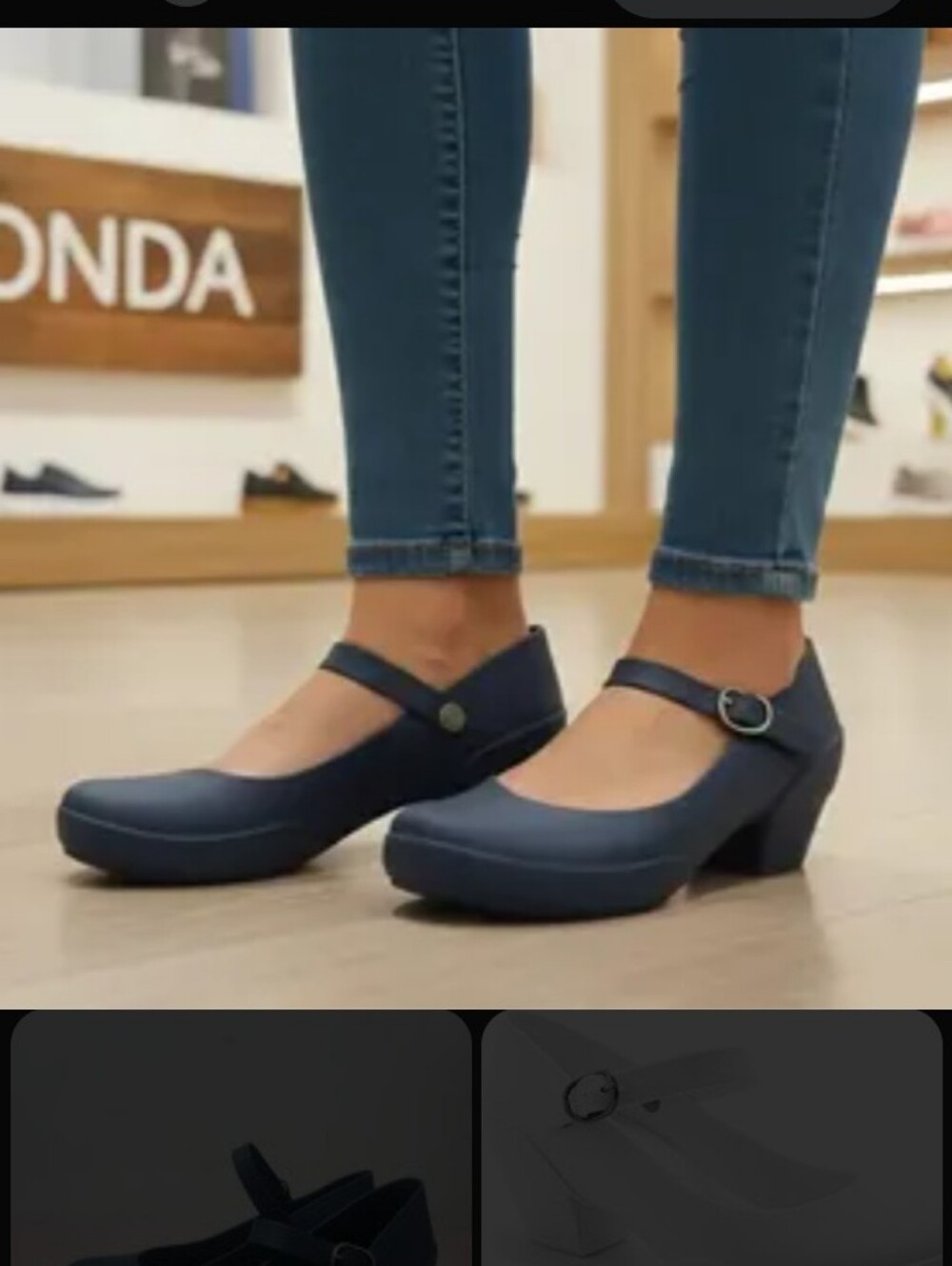 Classic Navy Mary Jane Heels for Women